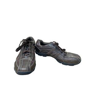 Skechers Mens Brown Leather Mens Casual Sneakers Shoe size 12 SKU 9453